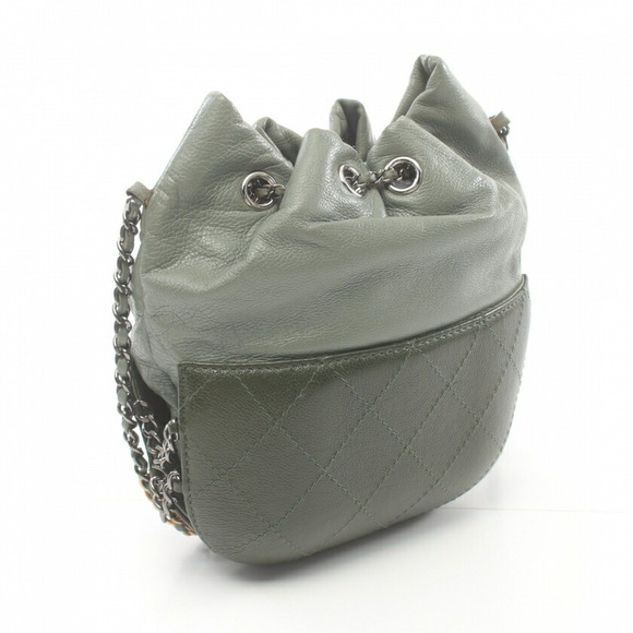 CHANEL Gabriel chain Shoulder Bag green leather combination - Picture 2 of 8